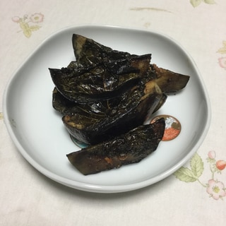 水茄子の味噌エゴマ巻き